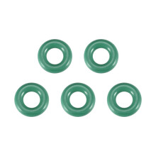 Fluorine Rubber O-Rings, 14mm OD 7mm ID 3.5mm Width FKM Seal Gasket for Machinery Plumbing, Green, Pack of 5