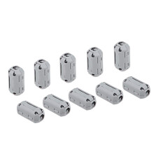 5-7mm Ferrite Cores Ring Clip-On RFI EMI Noise Suppression Filter Cable Clip, Grey 10pcs