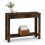 (2 Drawer, Rustic Oak) Hallway Console Table with USB Ports and Shelf 1