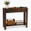 (High Front, Rustic Oak) Hallway Console Table with USB Ports and Shelf 1