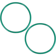 Fluorine Rubber O-Rings, 40mm OD 36mm ID 2mm Width FKM Seal Gasket for Machinery Plumbing, Green, Pack of 2
