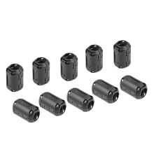 9-13mm Ferrite Cores Ring Clip-On RFI EMI Noise Suppression Filter Cable Clip, Black 10pcs