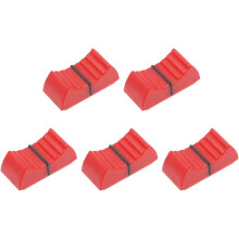 Plastic Straight Slide Potentiometer Flat Push Knob Insert Shaft 4x1mm Red 5pcs