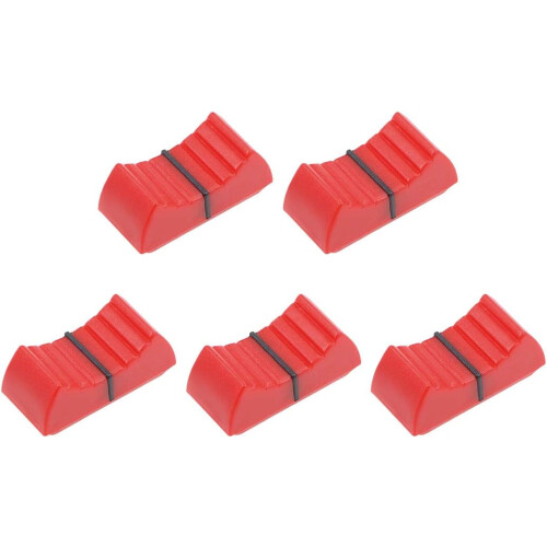 Plastic Straight Slide Potentiometer Flat Push Knob Insert Shaft 4x1mm Red 5pcs