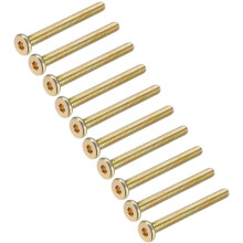 M6x60mm Furniture Screw Hex Socket Machine Screws Zinc Plated Fasteners Bolts Full Thread Carbon Steel 15Pcs