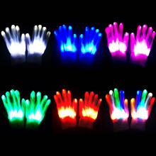 Halloween Light up Gloves Halloween Costume Party Men Kids Clubbing Red