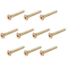 M6x40mm Furniture Screw Hex Socket Machine Screws Zinc Plated Fasteners Bolts Full Thread Carbon Steel 20Pcs