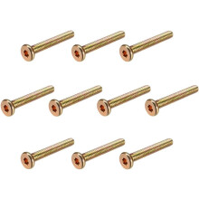 M6x40mm Furniture Screw Hex Socket Machine Screws Zinc Plated Fasteners Bolts Full Thread Carbon Steel 10Pcs