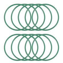 Fluorine Rubber O-Rings, 48mm OD 44mm ID 2mm Width FKM Seal Gasket for Machinery Plumbing, Green, Pack of 10