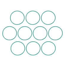 Fluorine Rubber O-Rings, 51mm OD 47.2mm ID 1.9mm Width FKM Seal Gasket for Machinery Plumbing, Green, Pack of 10