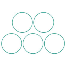 Fluorine Rubber O-Rings, 77mm OD 73.2mm ID 1.9mm Width FKM Seal Gasket for Machinery Plumbing, Green, Pack of 5