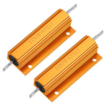 2pcs Aluminum Case Resistor 100W 47 Ohm Wirewound Gold for LED Replacement Converter 100W 47RJ