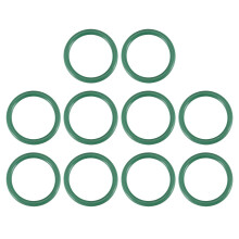 Fluorine Rubber O-Rings, 17mm OD 13mm ID 2mm Width FKM Seal Gasket for Machinery Plumbing, Green, Pack of 10