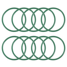 Fluorine Rubber O-Rings, 34mm OD 30mm ID 2mm Width FKM Seal Gasket for Machinery Plumbing, Green, Pack of 10