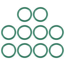Fluorine Rubber O-Rings, 26mm OD 19mm ID 3.5mm Width FKM Seal Gasket for Machinery Plumbing, Green, Pack of 10