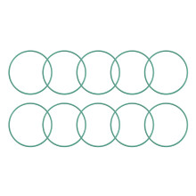 Fluorine Rubber O-Rings, 29mm OD 27mm ID 1mm Width FKM Seal Gasket for Machinery Plumbing, Green, Pack of 10