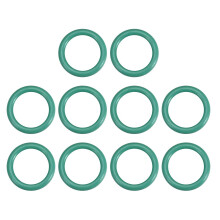 Fluorine Rubber O-Rings, 18mm OD 13.2mm ID 2.4mm Width FKM Seal Gasket for Machinery Plumbing, Green, Pack of 10