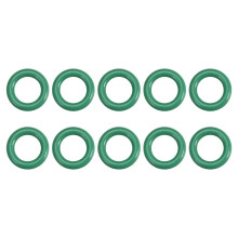 Fluorine Rubber O-Rings, 9.5mm OD 5.7mm ID 1.9mm Width FKM Seal Gasket for Machinery Plumbing, Green, Pack of 10