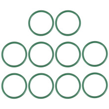 Fluorine Rubber O-Rings, 25mm OD 21mm ID 2mm Width FKM Seal Gasket for Machinery Plumbing, Green, Pack of 10