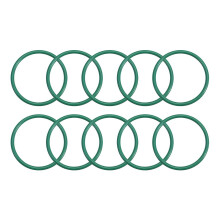 Fluorine Rubber O-Rings, 21mm OD 18mm ID 1.5mm Width FKM Seal Gasket for Machinery Plumbing, Green, Pack of 10