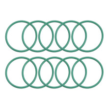 Fluorine Rubber O-Rings, 26mm OD 23mm ID 1.5mm Width FKM Seal Gasket for Machinery Plumbing, Green, Pack of 10