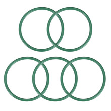 Fluorine Rubber O-Rings, 55mm OD 48mm ID 3.5mm Width FKM Seal Gasket for Machinery Plumbing, Green, Pack of 5