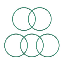 Fluorine Rubber O-Rings, 38mm OD 35mm ID 1.5mm Width FKM Seal Gasket for Machinery Plumbing, Green, Pack of 5