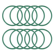 Fluorine Rubber O-Rings, 56mm OD 49.8mm ID 3.1mm Width FKM Seal Gasket for Machinery Plumbing, Green, Pack of 10