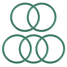 Fluorine Rubber O-Rings, 51mm OD 44mm ID 3.5mm Width FKM Seal Gasket for Machinery Plumbing, Green, Pack of 5