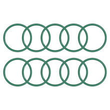 Fluorine Rubber O-Rings, 40mm OD 35.2mm ID 2.4mm Width FKM Seal Gasket for Machinery Plumbing, Green, Pack of 10