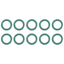 Fluorine Rubber O-Rings, 15mm OD 11.2mm ID 1.9mm Width FKM Seal Gasket for Machinery Plumbing, Green, Pack of 10