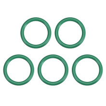 Fluorine Rubber O-Rings, 24mm OD 19.2mm ID 2.4mm Width FKM Seal Gasket for Machinery Plumbing, Green, Pack of 5
