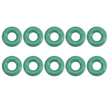 Fluorine Rubber O-Rings, 6mm OD 2.2mm ID 1.9mm Width FKM Seal Gasket for Machinery Plumbing, Green, Pack of 10