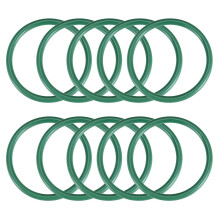 Fluorine Rubber O-Rings, 46mm OD 39mm ID 3.5mm Width FKM Seal Gasket for Machinery Plumbing, Green, Pack of 10