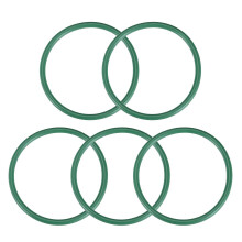 Fluorine Rubber O-Rings, 58mm OD 51mm ID 3.5mm Width FKM Seal Gasket for Machinery Plumbing, Green, Pack of 5