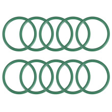 Fluorine Rubber O-Rings, 44mm OD 37mm ID 3.5mm Width FKM Seal Gasket for Machinery Plumbing, Green, Pack of 10