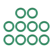 Fluorine Rubber O-Rings, 9mm OD 5mm ID 2mm Width FKM Seal Gasket for Machinery Plumbing, Green, Pack of 10