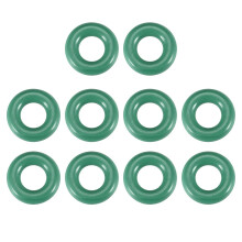 Fluorine Rubber O-Rings, 13mm OD 6mm ID 3.5mm Width FKM Seal Gasket for Machinery Plumbing, Green, Pack of 10