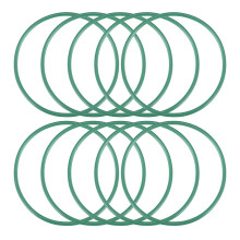 Fluorine Rubber O-Rings, 52mm OD 48mm ID 2mm Width FKM Seal Gasket for Machinery Plumbing, Green, Pack of 10