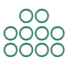 Fluorine Rubber O-Rings, 14mm OD 10mm ID 2mm Width FKM Seal Gasket for Machinery Plumbing, Green, Pack of 10