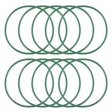 Fluorine Rubber O-Rings, 57mm OD 53mm ID 2mm Width FKM Seal Gasket for Machinery Plumbing, Green, Pack of 10