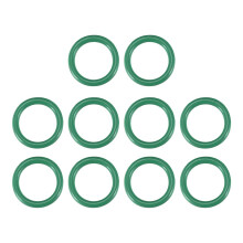 Fluorine Rubber O-Rings, 13mm OD 9mm ID 2mm Width FKM Seal Gasket for Machinery Plumbing, Green, Pack of 10