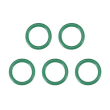 Fluorine Rubber O-Rings, 14mm OD 10mm ID 2mm Width FKM Seal Gasket for Machinery Plumbing, Green, Pack of 5
