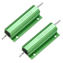 2 Pcs Aluminum Case Resistor 100W 160 Ohm Wirewound Green for LED Replacement Converter 100W 160RJ