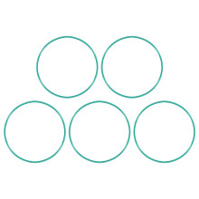 Fluorine Rubber O-Rings, 76mm OD 72.2mm ID 1.9mm Width FKM Seal Gasket for Machinery Plumbing, Green, Pack of 5