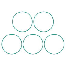 Fluorine Rubber O-Rings, 69mm OD 65.2mm ID 1.9mm Width FKM Seal Gasket for Machinery Plumbing, Green, Pack of 5