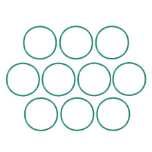 Fluorine Rubber O-Rings, 40mm OD 36.2mm ID 1.9mm Width FKM Seal Gasket for Machinery Plumbing, Green, Pack of 10