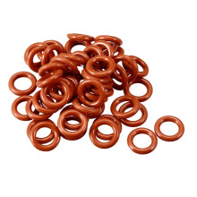 Silicone O-Ring, 10mm Outside Diameter, 6mm Inner Diameter, 2mm Width, VMQ Seal Rings Sealing Gasket Red, 50PCS