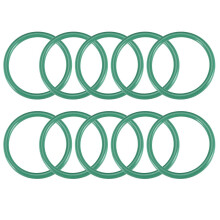 Fluorine Rubber O-Rings, 43mm OD 36mm ID 3.5mm Width FKM Seal Gasket for Machinery Plumbing, Green, Pack of 10