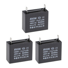 Ceiling Fan Capacitor CBB61 1.8uF 450V AC Single Insert Metalized Polypropylene Film Capacitors 38x20x30mm for Water Pump Motor Generator, Pack of 3